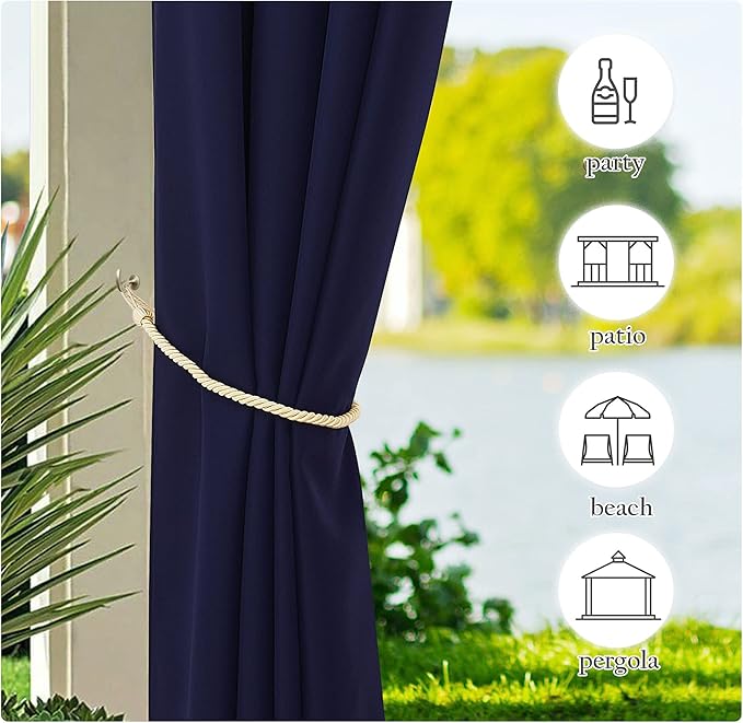 NICETOWN 2 Panels Outdoor Curtains - Image 7
