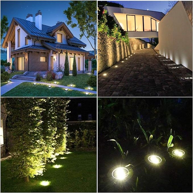 4.6 Inch Diameter Solar Ground Lights, Waterproof Solar Garden Lights, Outdoor - Image 7