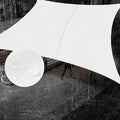 SUNNY GUARD Waterproof Sun Shade Sail 9' x 9' White Rectangle UV Block Sunshade by SUNNYGUARD