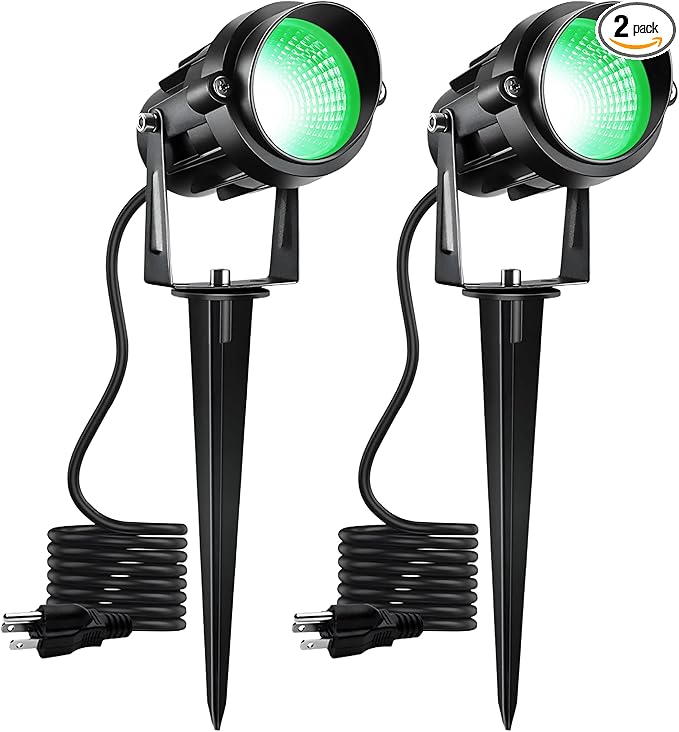 Halloween Christmas Outdoor Spotlights Green Landscape Lights Outdoor Spotlight by UPONELED