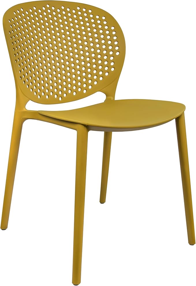 2xhome Patio Dining Chair | Modern Stackable Outdoor Pool Side Chair | Weather - Image 4