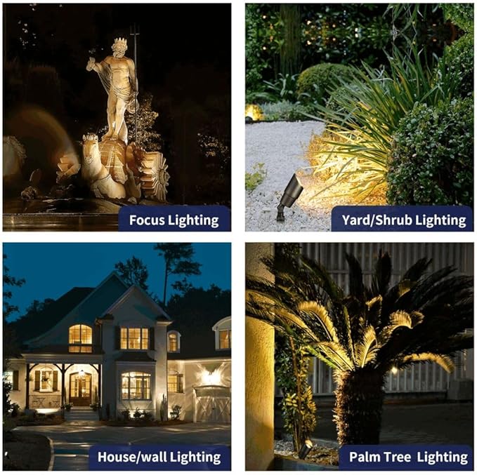 Gardenreet Solid Brass 12V LED Landscape Lighting Kit - Image 4