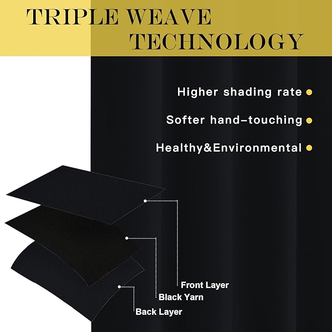 NICETOWN Blackout Bedroom Window Curtain Drape - Image 4