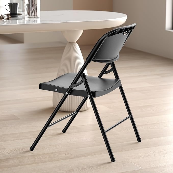 Nazhura 350 Weight Limit Heavy Duty Plastic Folding Chair - Image 5