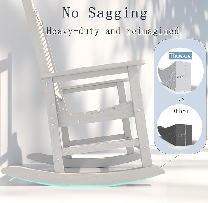 Oversized Rocking Chair Set of 8, Outdoor Rocking Chair - Image 8