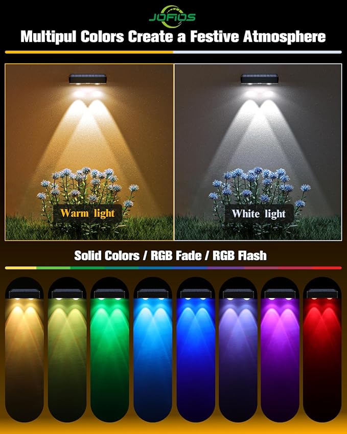 Solar Fence Lights 12 Pack, 50 Lumens Outdoor Fence Solar Lights - Image 4