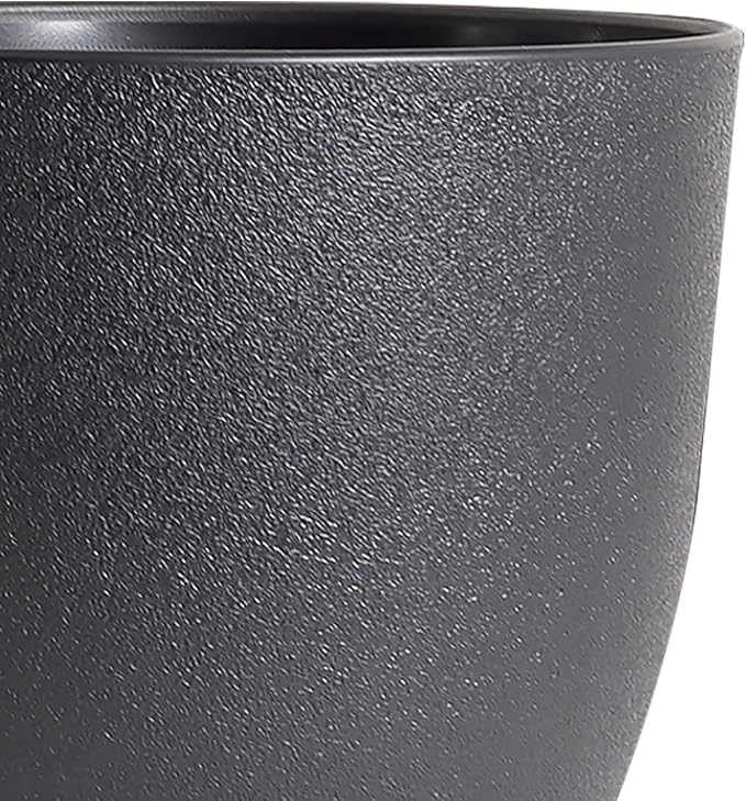 12/10/9 inch Big Flower Pots, 3 Pack Modern Decorative Plastic Planters - Image 5