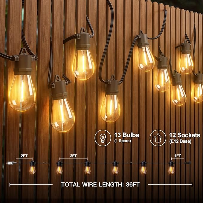 addlon 36FT LED Outdoor String Lights - Image 7