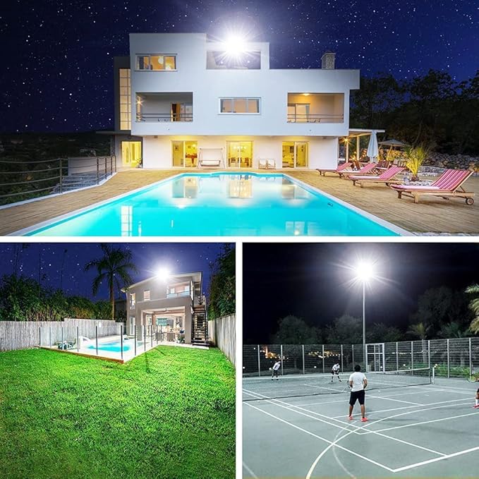 3 Pack 150W LED Flood Light Outdoor, Super Bright Exterior Security Light - Image 3