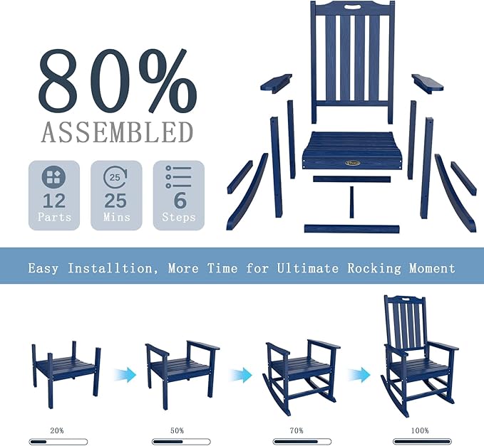 Oversized Rocking Chair, Outdoor Rocking Chair - Image 9