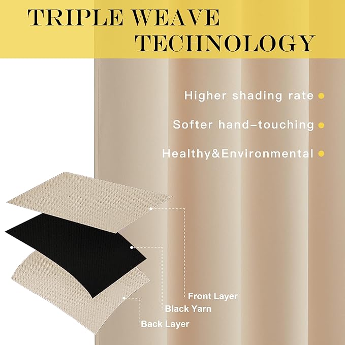 NICETOWN Sliding Door Curtain for Living Room, Grommet Blackout Patio Door - Image 4