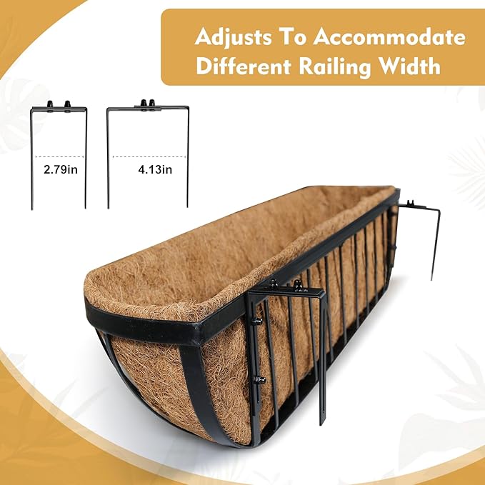 4 Pack 30 Inch Window Deck Railing Planter Boxes - Image 3