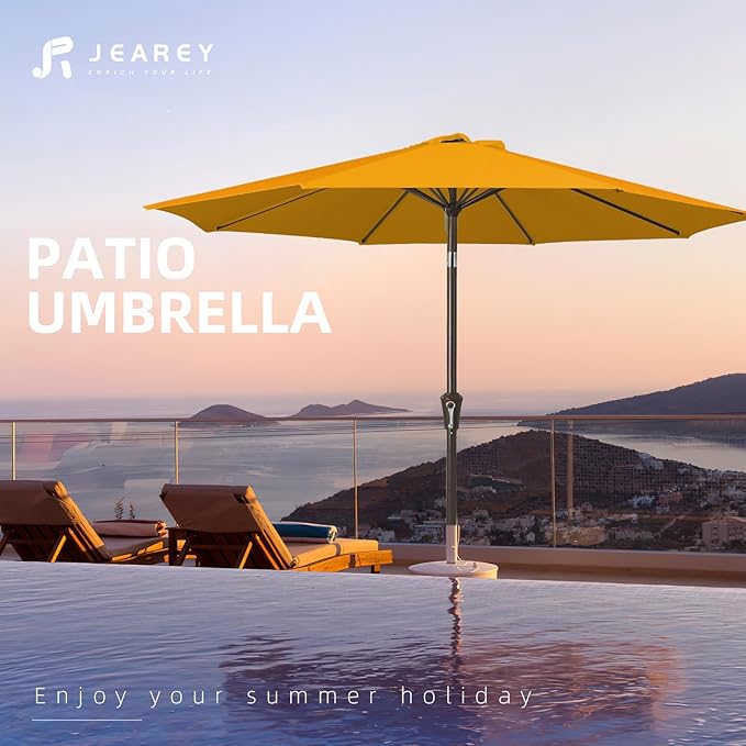 JEAREY 9FT Outdoor Patio Umbrella Market Umbrella - Image 7