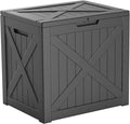 38 Gallon Outdoor Deck Box, Lockable Waterproof Outdoor Storage Boxes by MAIUSCOLI