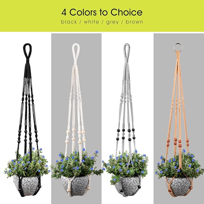 Macrame Plant Hanger for 5 to 10 Inch Plant Pots, Hanging Planter Basket Holder - Image 5