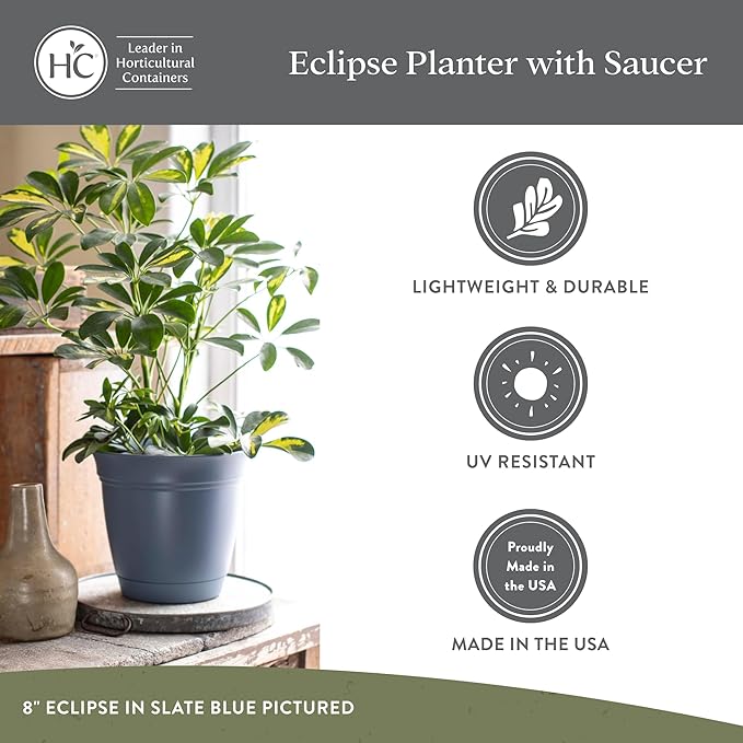 The HC Companies 16 Inch Eclipse Round Planter Pots - Image 4