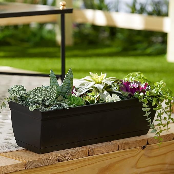 The HC Companies 24" Eclipse Plastic Window Box 7.76"x24"x6.57" in Clay Color - Image 4