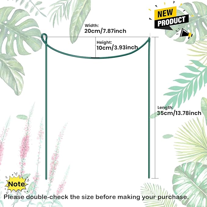 Half Round Snake Plant Support Stakes, Plant Ring - Image 6
