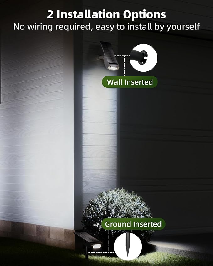 EZVALO Solar Spot Lights Outdoor IP67 Waterproof, Adjustable Solar Landscape - Image 5
