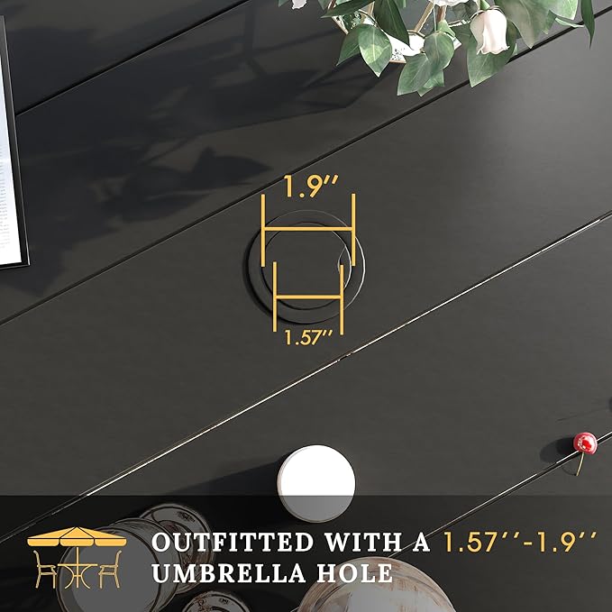 VICLLAX 60" Outdoor Round Patio Table - Image 5