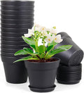 4 inch Small Plastic Nursery Pots, 16 Pack Plant Pots by Meowell