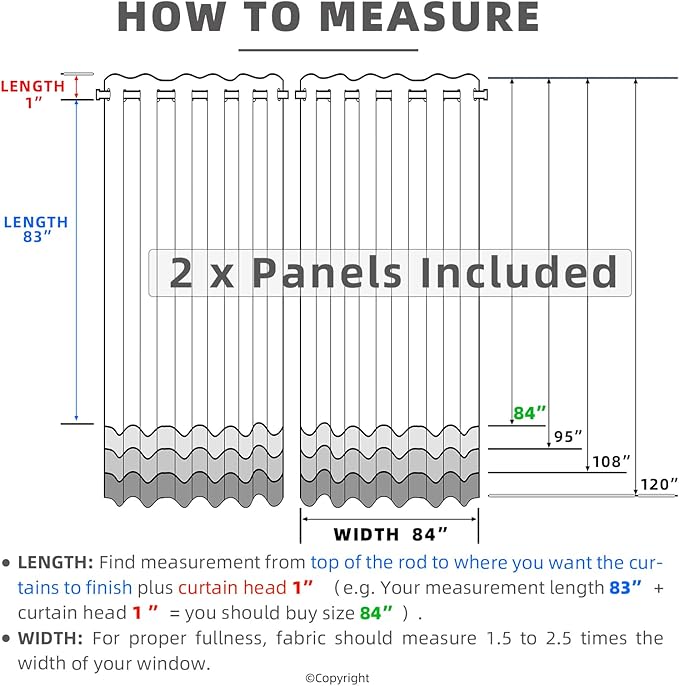 Waterproof Outdoor Curtain W84 x L120 - Image 6