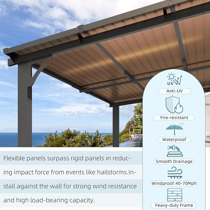 AECOJOY 12' x 8' Gazebo Outdoor Pergola - Image 6