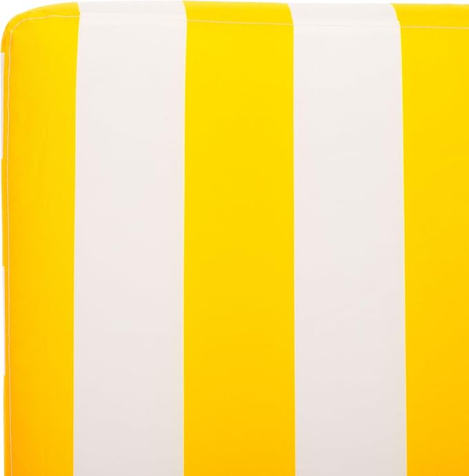 SAFAVIEH Outdoor Collection Gillian Heather Tan & Yellow Stripe Chaise Lounge - Image 9