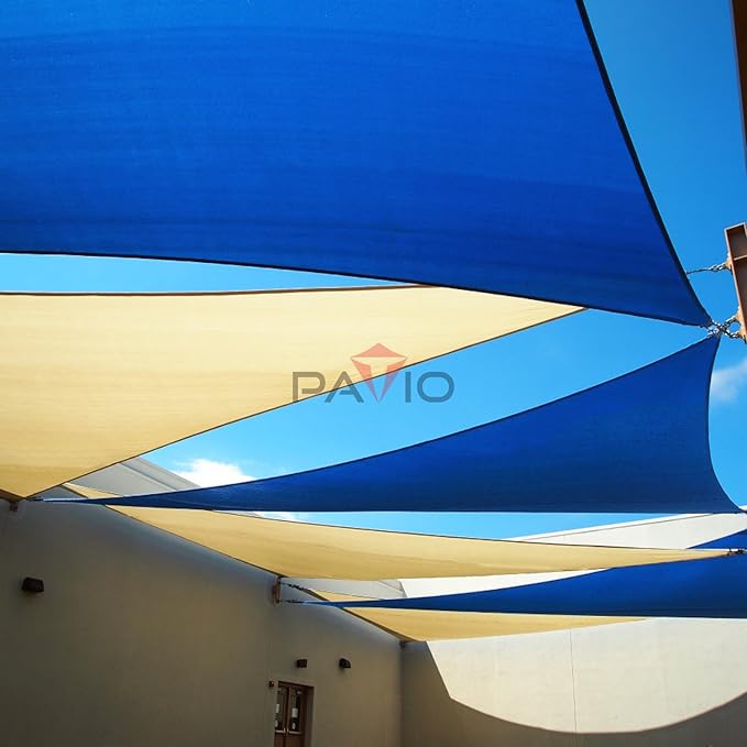 Patio Paradise 3' x 3' x 3' Sun Shade Sail Triangle Canopy Shade Cloth Fabric - Image 6