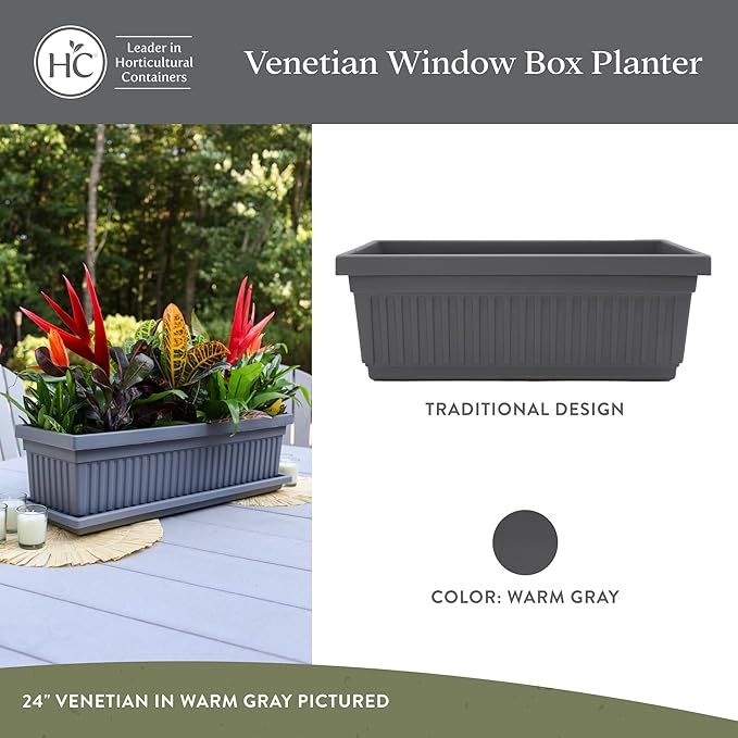 The HC Companies 18 Inch Venetian Window Planter Box - Image 2