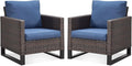 Belord Oversize Patio Chairs Set of 2 Outdoor Wicker Dining Chairs, All-Weather by Belord