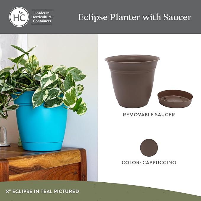 The HC Companies 6 Inch Eclipse Round Planter Pots - Image 2