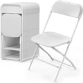 VINGLI 20 Pack White Plastic Folding Chair, Indoor Outdoor Portable Stackable by VINGLI