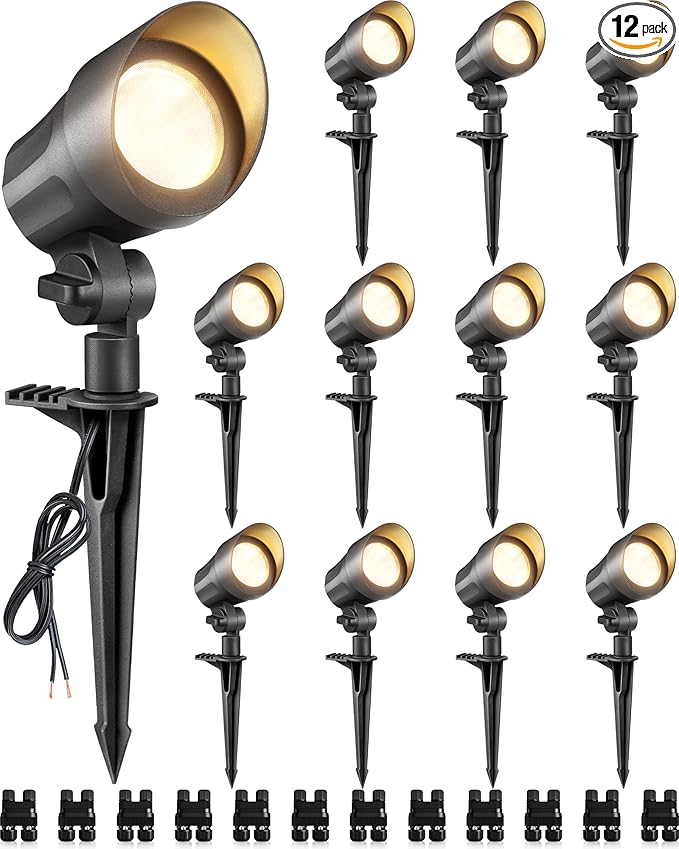 SUNVIE 6W Low Voltage Landscape Lights LED Low Voltage Lighting Warm White by SUNVIE