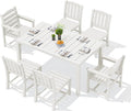 SERWALL 7-Piece Outdoor Dining Set, All Weather HDPE Outdoor Furniture Set by SERWALL