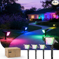 Philips 4 Packs Solar RGBW Spot Lights Outdoor, 18 LED Solar Powered Landscape by PhilipsLightingLED