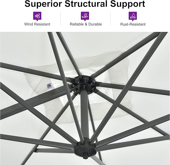 PURPLE LEAF 11 Feet Patio Umbrella - Image 3