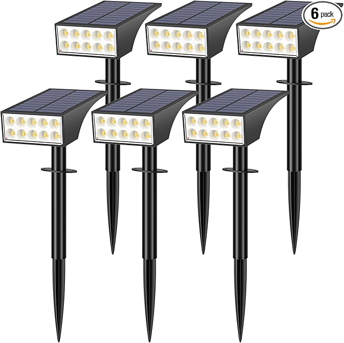 Solar Spot Lights Outdoor, Solar Lights Outdoor Waterproof IP65, 4 Lighting by WENATY