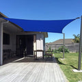 SUNNY GUARD Sun Shade Sail 8' x 10' Rectangle Blue UV Block Sunshade by SUNNYGUARD