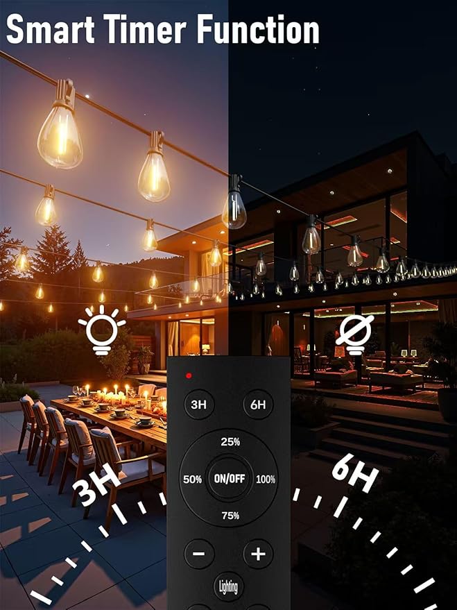 luckystyle 30FT LED Outdoor String Lights - Image 5