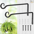 Metal Hanging Plant Hooks, 2 Pack 10 Inch Wall Hooks by MOWPOG