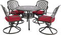 Cast Aluminum Outdoor Patio Dining Set, All Weather Outdoor Furniture Dining Set by Sumshadow