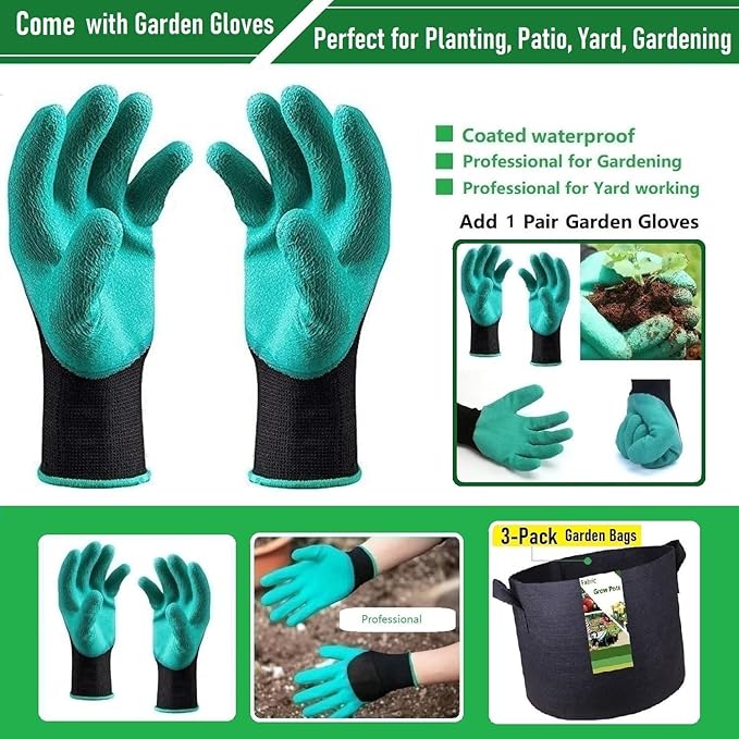 3-Pack 20 Gallon Thickened Plant Grow Bags Large Heavy Duty Fabric Plant Pots - Image 7