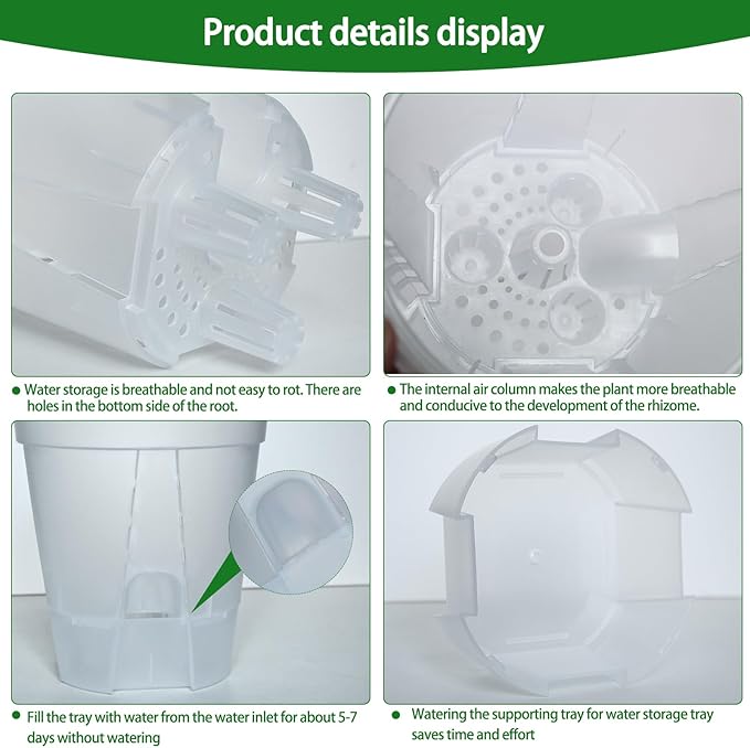 Cdd's Path 6-Pack Bare Root Planter Self Watering Pots Set - Image 5