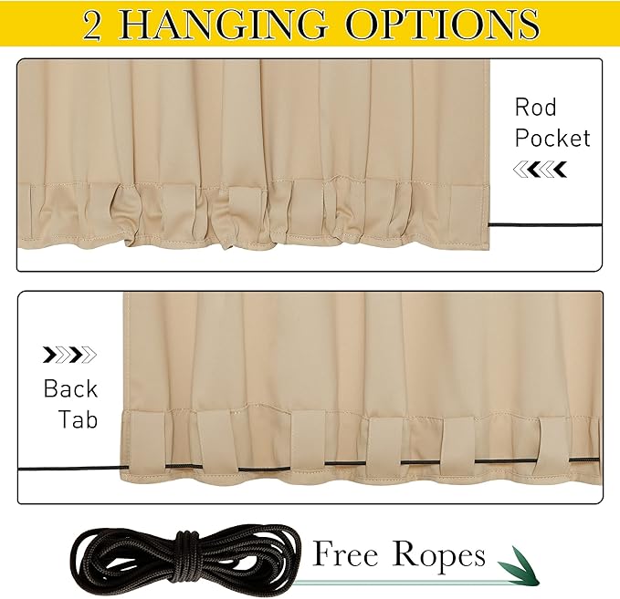 NICETOWN 2 Panels Weighted Blackout Curtains - Image 3