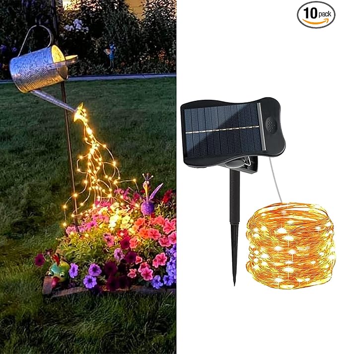 ZNYCYE Solar Waterfall Fairy Bunch Lights Outdoor Waterproof 200LEDs, 8 Modes by ZNYCYE