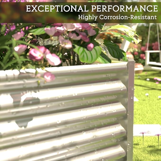 FRIZIONE 3pcs 4x2ft Galvanized Raised Garden Bed Outdoor, Above Ground Garden - Image 6