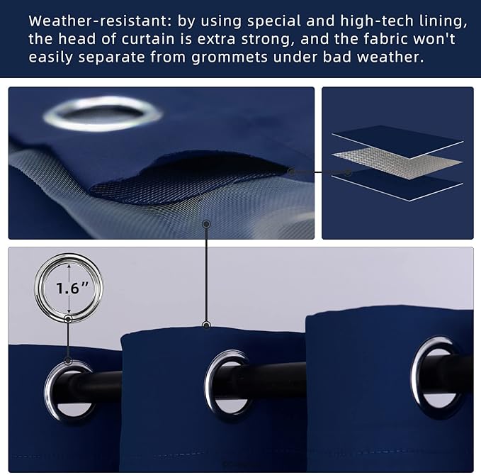 Outdoor Indoor Curtains W84 x L84 - Image 3