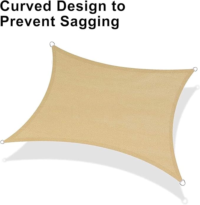 LOVE STORY Custom Size 9'x18' Sand Sun Shade Sail Rectangle UV Block Canopy - Image 6