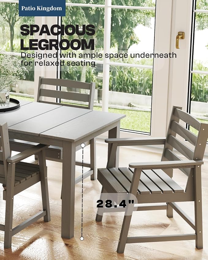 9-Piece Grey Outdoor Dining Set - Image 7